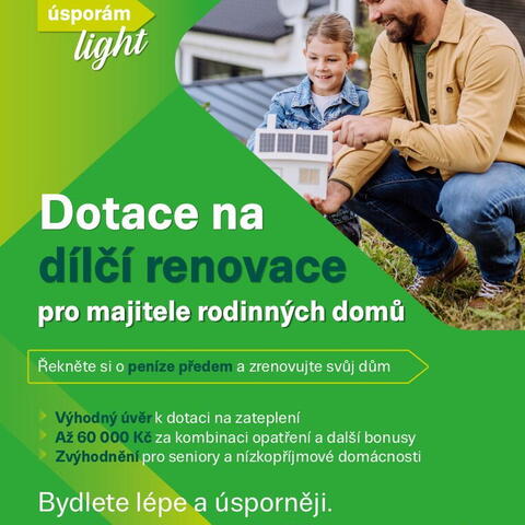 Dotace na dílčí renovace pro majitele rodinných domů